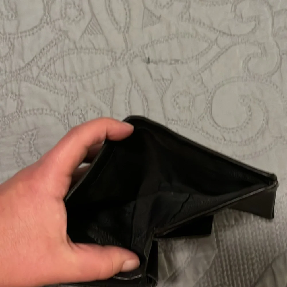 Prada Black Bifold Nylon, Leather Snap Wallet